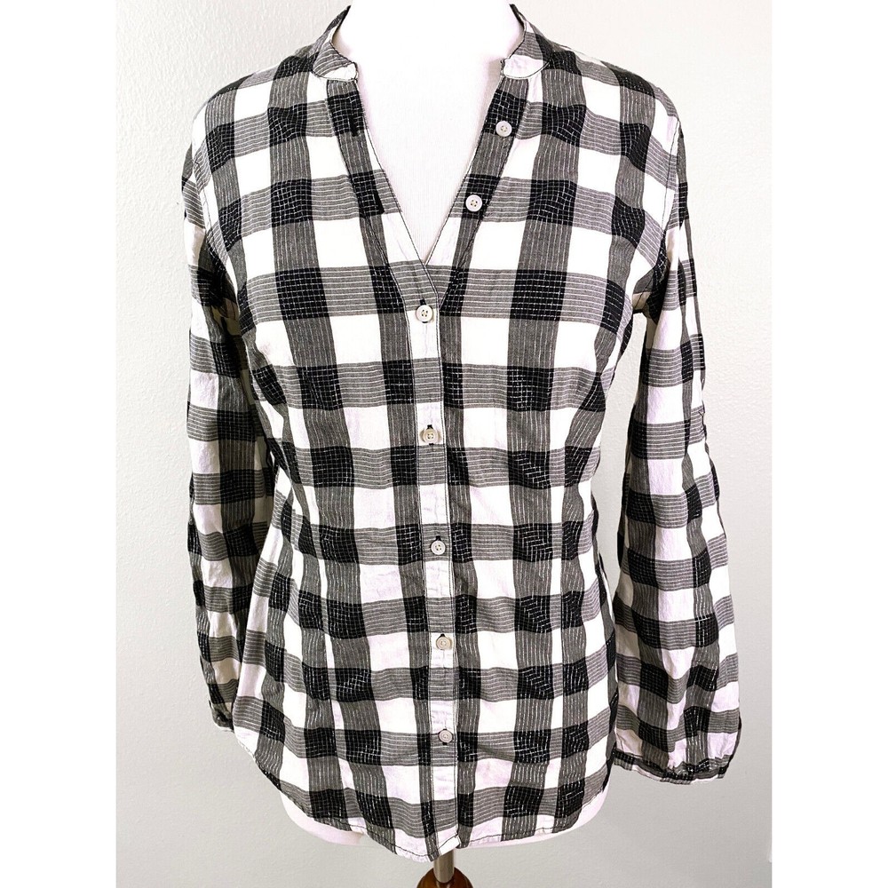 Converse One Star Women's Shirt with Black, White and Silver Threads, Size M